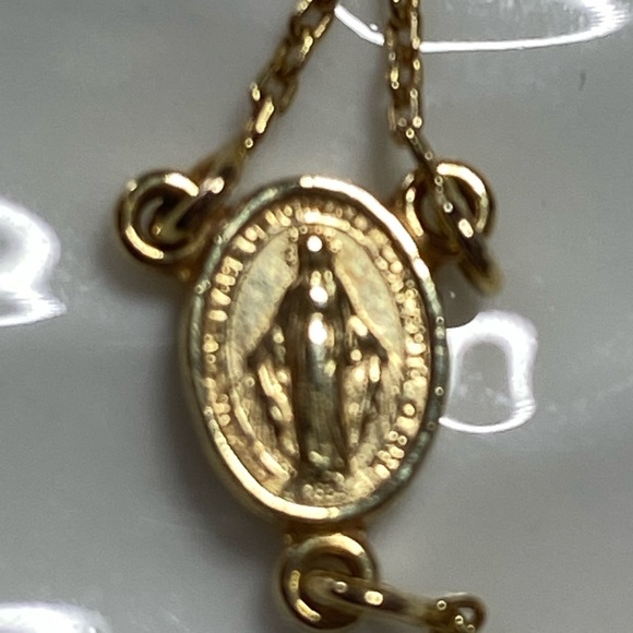 14k yellow gold rosary necklace - Picture 4 of 8